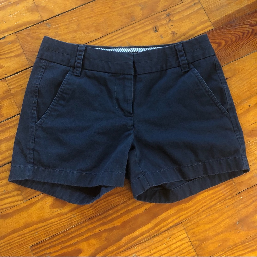 EUC Classy Preppy Navy J Crew Chino Mini Shorts